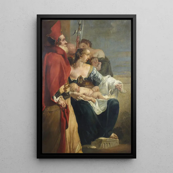 Joas and Joschéba - Francesco Fontebasso — framed artwork on a wall