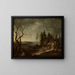 Winter Landscape Painting - Francesco Foschi — framed artwork on a wall