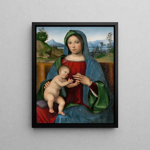 Vierge à l'Enfant La Madone Gambaro - Francesco Francia — framed artwork on a wall