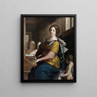 Saint Cecilia - Francesco Gessi — framed artwork on a wall