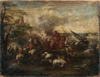 A cavalry battle scene - Francesco Graziani — artwork view