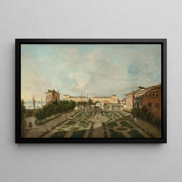 Le Jardin du Palais Contarini dal Zaffo - Francesco Guardi — framed artwork on a wall