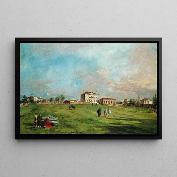 La Villa Loredan, Paese - Francesco Guardi — framed artwork on a wall