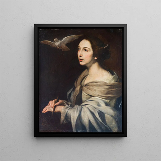 Sainte Catherine - Francesco Guarino — framed artwork on a wall