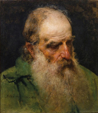 Head of a man looking down - Francesco Hayez — artwork view