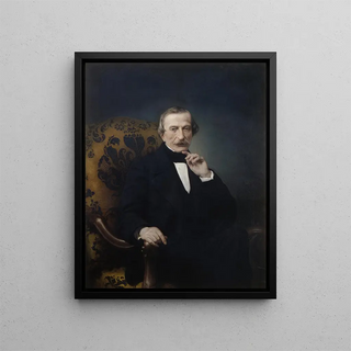 Portrait of Massimo d'Azeglio - Francesco Hayez — framed artwork on a wall