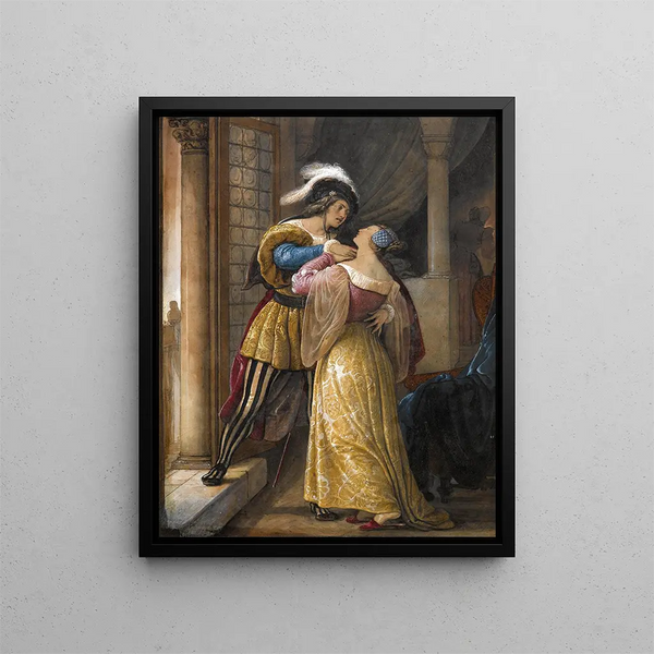 Romeo and Juliet - Francesco Hayez — framed artwork on a wall