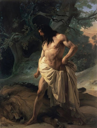 Samson and the Lion - Francesco Hayez — artwork view