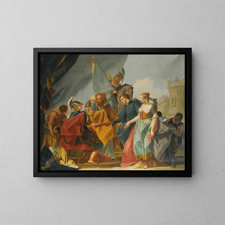 La Tempérance de Scipion - Francesco Lorenzi — framed artwork on a wall