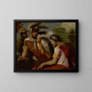 Rinaldo et le miroir bouclier - Francesco Maffei — framed artwork on a wall