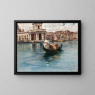 Grand Canal Painting - Francesco Mancini — framed artwork on a wall