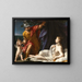 Venus and Mars with Cupid - Francesco Mancini — framed artwork on a wall