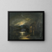 Landscape with Moon and Lake - Francesco Milani — framed artwork on a wall