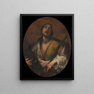 Saint Catherine - Francesco Montelatici — framed artwork on a wall