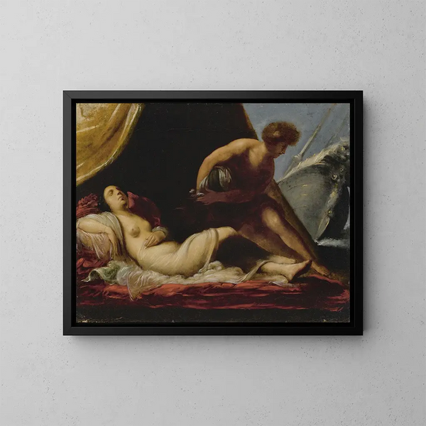 Theseus abandoning Ariadne - Francesco Montelatici — framed artwork on a wall