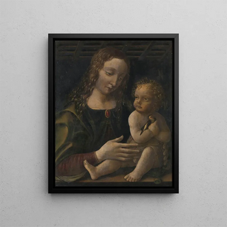 Virgin and Child - Francesco Napoletano — framed artwork on a wall