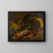 Nature morte avec des tapis, un putto et un violon - Francesco Noletti — framed artwork on a wall