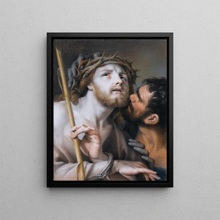 The Christ Crowned with Thorns - Francesco Pavona — framed artwork on a wall