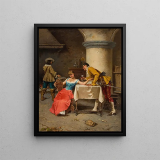 La cour - Francesco Peluso — framed artwork on a wall