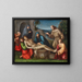 La Lamentation du Christ avec des anges - Francesco Raibolini — framed artwork on a wall