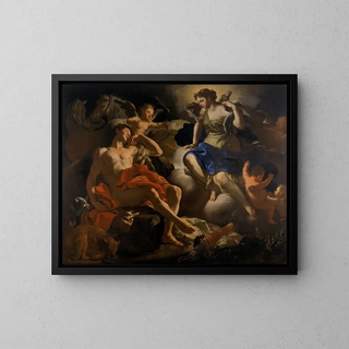 Diane et Endymion - Francesco Solimena — framed artwork on a wall