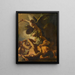 Saint Michel chassant les anges rebelles - Francesco Solimena — framed artwork on a wall