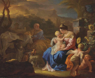 The Rest During the Flight into Egypt - Francesco Solimena — artwork view