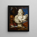 an allegorical still life with the bust of François Ier d'Este by Bernini - Francesco Stringa — framed artwork on a wall