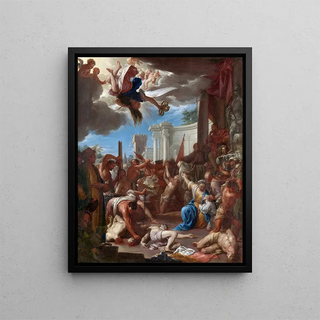 The Martyrdom of the Seven Sons of Saint Felicity - Francesco Trevisani — framed artwork on a wall