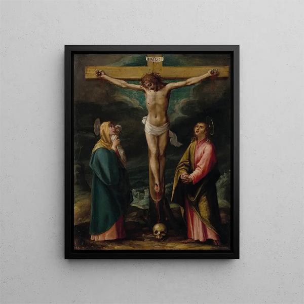 The Crucifixion - Francesco Vanni — framed artwork on a wall