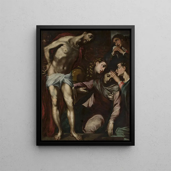 Pietà - Francesco Vanni — framed artwork on a wall