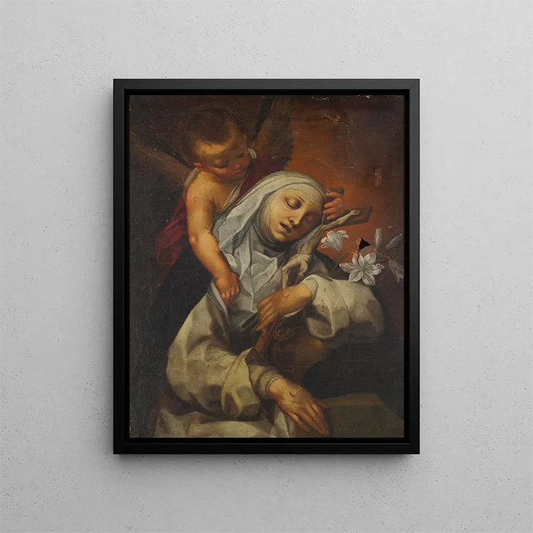 Saint Catherine of Siena - Francesco Vanni — framed artwork on a wall