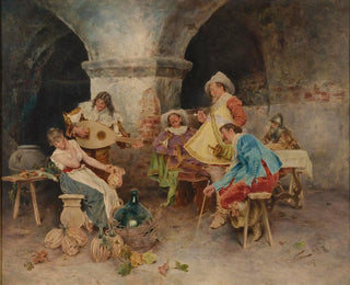 Serenade at the Tavern - Francesco Vinea — artwork view
