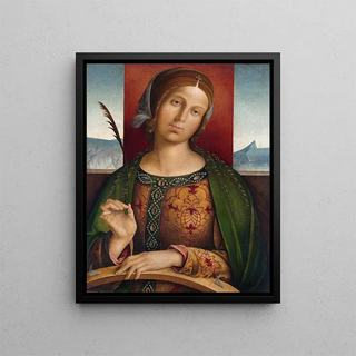 Saint Catherine of Alexandria - Francesco Zaganelli di Bosio — framed artwork on a wall