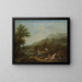 Idyllic river landscape with figures - Francesco Zuccarelli — framed artwork on a wall