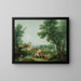 Landscape with Bacchus's Education - Francesco Zuccarelli — framed artwork on a wall