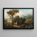 Landscape Painting with the Rest during the Flight into Egypt - Francesco Zuccarelli — framed artwork on a wall