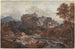 Mountain landscape painting with washerwomen and fisherman - Francesco Zuccarelli — artwork view