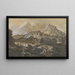 Landscape with Mountainous River and Bathers - Francesco Zuccarelli — framed artwork on a wall