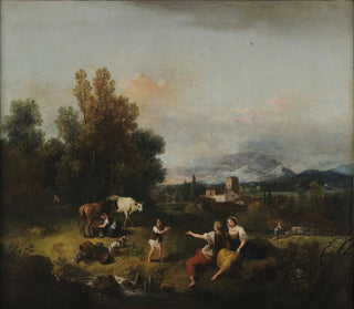 Landscape with the Milkmaid - Francesco Zuccarelli — artwork view