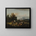 Landscape with the Milkmaid - Francesco Zuccarelli — framed artwork on a wall
