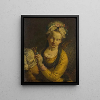 La modiste - Francesco Zugno — framed artwork on a wall
