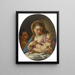 The Virgin and Child with the Little Saint John the Baptist - Francesco de Mura — framed artwork on a wall