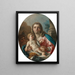 The Virgin and Child with the Little Saint John the Baptist (Conflict of Cases) - Francesco de Mura — framed artwork on a wall