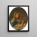 The Virgin and Child with the Little Saint John the Baptist - Francesco de Mura — framed artwork on a wall