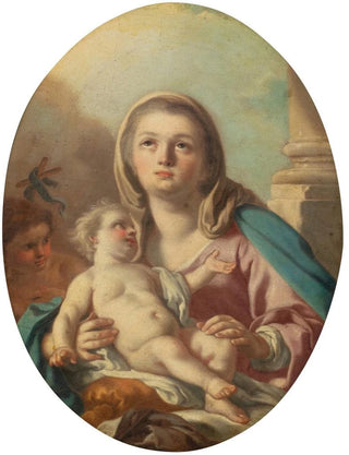 Virgin and Child with Saint John the Baptist - Francesco de Mura — artwork view