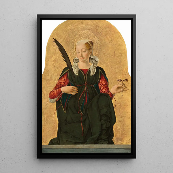 Saint Lucy - Francesco del Cossa — framed artwork on a wall