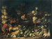 Vendors of fruits near a fountain with vegetables and flowers - Francesco della Questa — artwork view