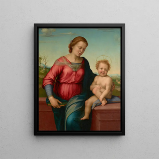La Vierge et l'Enfant Jésus - Franciabigio — framed artwork on a wall