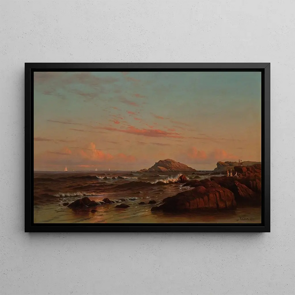 Braces Rock, Cape Ann, Massachusetts - Francis Augustus Silva — framed artwork on a wall